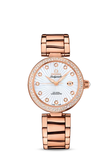 Omega - 425.65.34.20.55.001 LadyMatic Co-Axial 34 Red Gold / Diamond / MOP / Bracelet