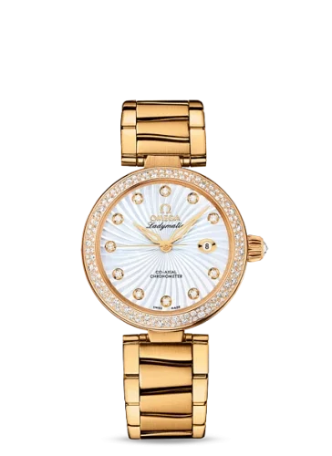 Omega Omega - 425.65.34.20.55.002 LadyMatic Co-Axial 34 Yellow Gold / Diamond / MOP / Bracelet