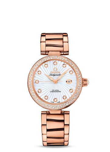 Omega - 425.65.34.20.55.003 LadyMatic Co-Axial 34 Red Gold / Diamond / MOP/ Bracelet