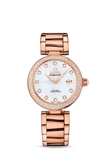 Omega Omega - 425.65.34.20.55.003 LadyMatic Co-Axial 34 Red Gold / Diamond / MOP/ Bracelet