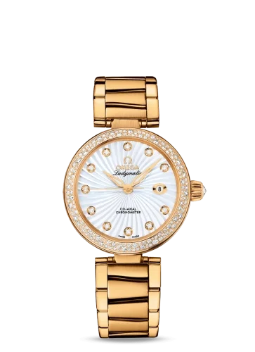 Omega Omega - 425.65.34.20.55.004 LadyMatic Co-Axial 34 Yellow Gold / Diamond / MOP / Bracelet
