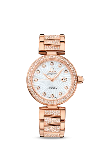 Omega - 425.65.34.20.55.005 LadyMatic Co-Axial 34 Red Gold / Diamond / MOP / Diamond Bracelet