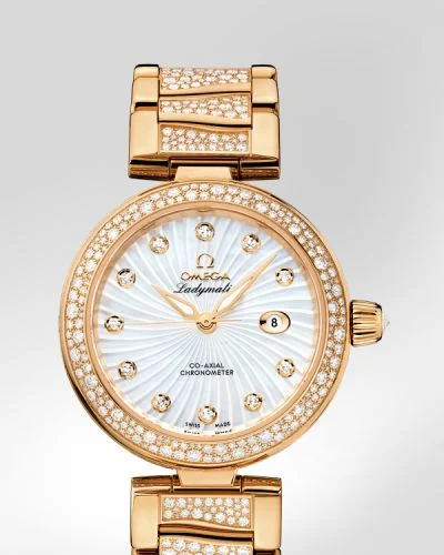 Omega Omega - 425.65.34.20.55.006 LadyMatic Co-Axial 34 Yellow Gold / Diamond / MOP / Diamond Bracelet