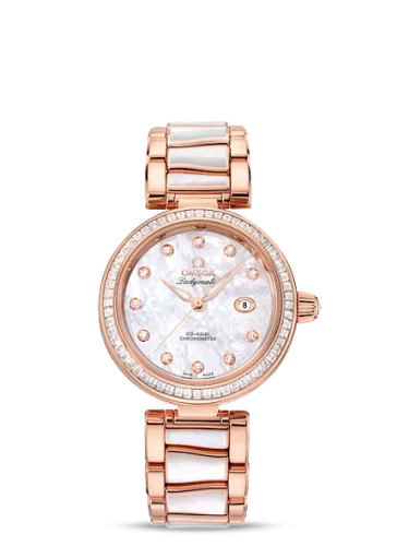 Omega Omega - 425.65.34.20.55.007 LadyMatic Co-Axial 34 Sedna Gold Baguette / MOP / MOP Bracelet