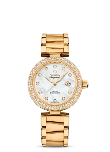 Omega Omega - 425.65.34.20.55.009 LadyMatic Co-Axial 34 Yellow Gold / Diamond / MOP / Bracelet