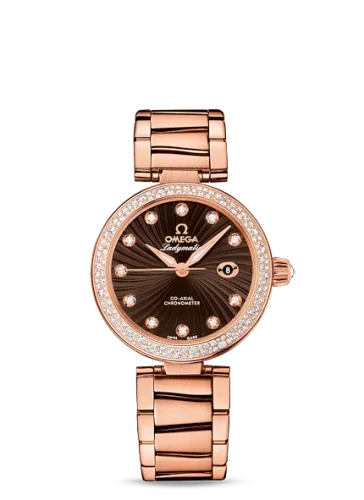 Omega Omega - 425.65.34.20.63.002 LadyMatic Co-Axial 34 Red Gold / Diamond / Brown / Bracelet