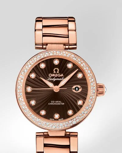 Omega Omega - 425.65.34.20.63.002 LadyMatic Co-Axial 34 Red Gold / Diamond / Brown / Bracelet