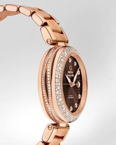 Omega Omega - 425.65.34.20.63.002 LadyMatic Co-Axial 34 Red Gold / Diamond / Brown / Bracelet