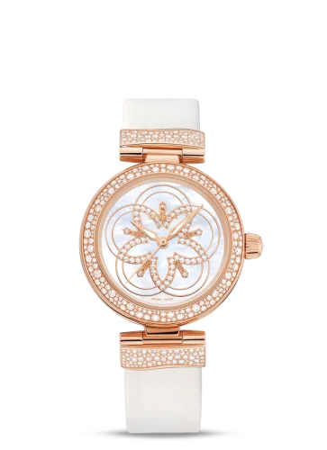 Omega LadyMatic Co-Axial 34 Red Gold Diamond / Diamond Flower