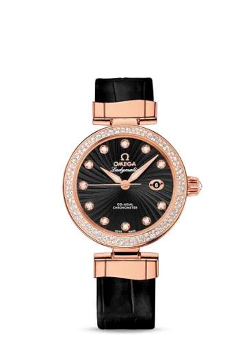 Omega - 425.68.34.20.51.001 LadyMatic Co-Axial 34 Red Gold / Diamond / Black