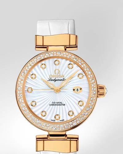 Omega Omega - 425.68.34.20.55.002 LadyMatic Co-Axial 34 Yellow Gold / Diamond / MOP