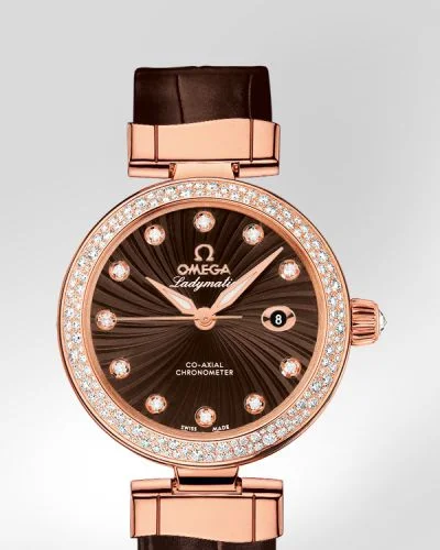 Omega Omega - 425.68.34.20.63.001 LadyMatic Co-Axial 34 Red Gold / Diamond / Brown