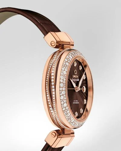 Omega Omega - 425.68.34.20.63.002 LadyMatic Co-Axial 34 Red Gold / Diamond / Brown