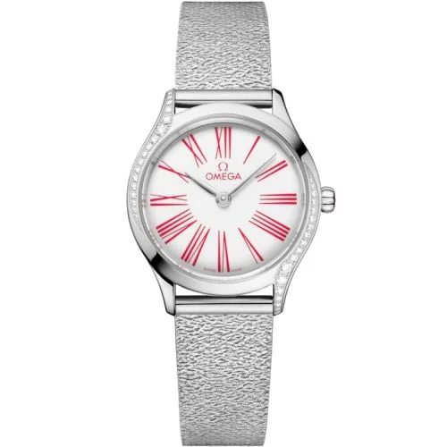 Omega - 428.15.26.60.04.003 Mini Trésor Quartz 26 Stainless Steel - Diamond / White Enamel / Bracelet