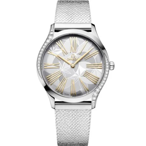 Omega - 428.15.36.60.02.001 De Ville Trésor 36 Stainless Steel / Silver - Frangipani / Bracelet