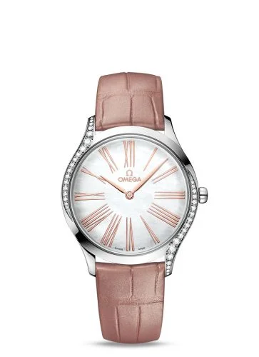Omega - 428.18.36.60.05.002 De Ville Trésor 36 Stainless Steel / MOP - Roman / Alligator
