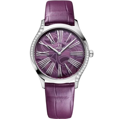 Omega - 428.18.36.60.10.003 De Ville Trésor 36 Stainless Steel / Purple - Peony / Alligator