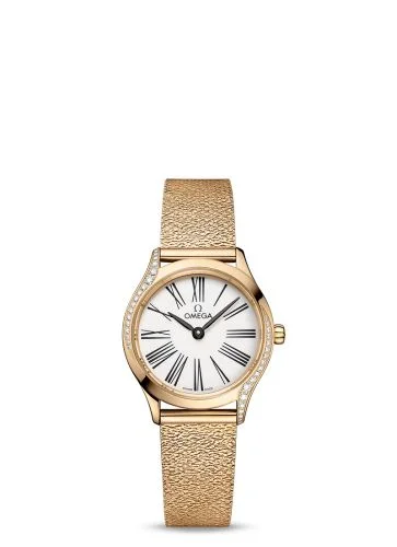 Omega - 428.55.26.60.04.001 Mini Trésor Quartz 26 Moonshine Gold - Diamond / White / Mesh