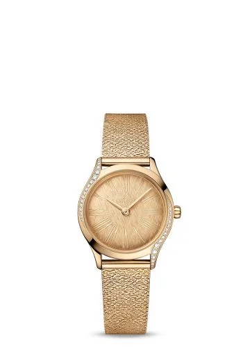 Omega - 428.55.26.60.99.001 Mini Trésor Quartz 26 Moonshine Gold - Diamond / Champagne / Mesh