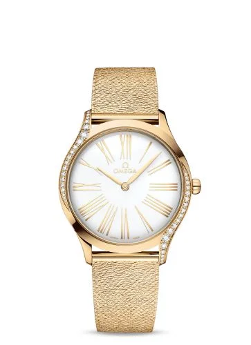 Omega - 428.55.36.60.04.001 De Ville Trésor 36 Moonshine Gold / White / Mesh