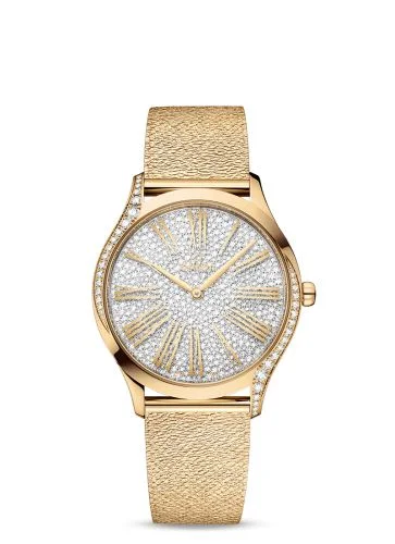 Omega - 428.55.36.60.99.002 De Ville Trésor 36 Moonshine Gold / Diamond / Mesh
