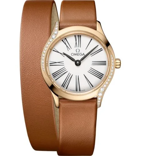 Omega - 428.57.26.60.04.005 Mini Trésor Quartz 26 Moonshine Gold - Diamond / White Enamel / Double Tour