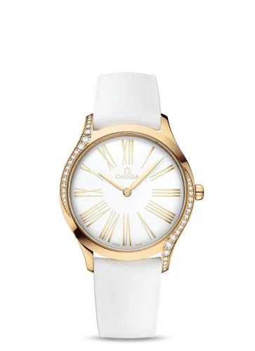 Omega - 428.57.36.60.04.001 De Ville Trésor 36 Moonshine Gold / White - Roman / Rubber