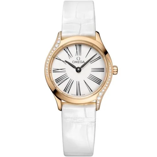 Omega - 428.58.26.60.04.001 Mini Trésor Quartz 26 Moonshine Gold - Diamond / White Enamel