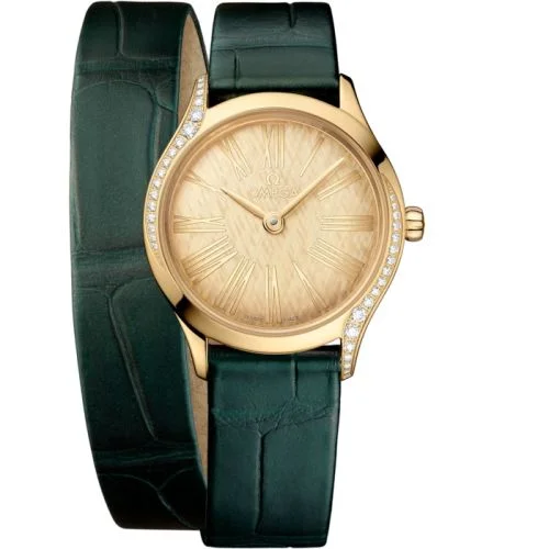 Omega - 428.58.26.60.99.002 Mini Trésor Quartz 26 Moonshine Gold - Diamond / Moonshine Gold / Double Tour