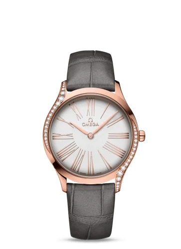 Omega - 428.58.36.60.02.001 De Ville Trésor 36 Sedna Gold / Silver Roman / Alligator