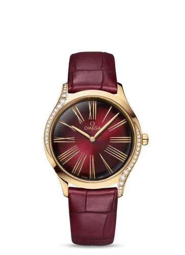 Omega - 428.58.36.60.11.001 De Ville Trésor 36 Moonshine Gold / Red Roman / Fabric