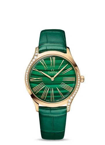 Omega - 428.58.36.60.99.001 De Ville Trésor 36 Moonshine Gold / Malachite