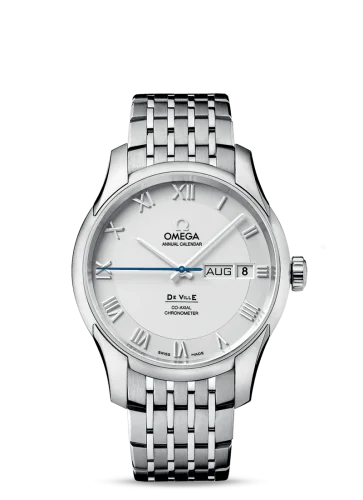 Omega - 431.10.41.22.02.001 De Ville Co-Axial Annual Calendar Stainless Steel / Silver / Bracelet