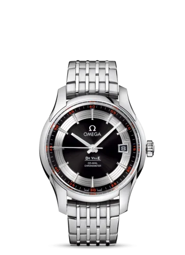 Omega - 431.30.41.21.01.001 De Ville Hour Vision Co-Axial Stainless Steel / Black / Bracelet