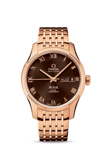 Omega - 431.50.41.22.13.001 De Ville Co-Axial Annual Calendar Red Gold / Brown / Bracelet