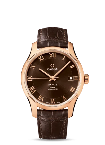 Omega - 431.53.41.21.13.001 De Ville Co-Axial 41 Red Gold / Brown