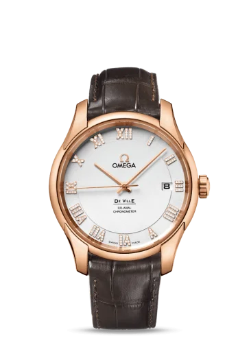 Omega - 431.53.41.21.52.001 De Ville Co-Axial 41 Red Gold / Silver Diamond