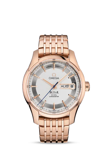 Omega - 431.60.41.22.02.001 De Ville Hour Vision Co-Axial Annual Calendar Red Gold / Silver / Bracelet