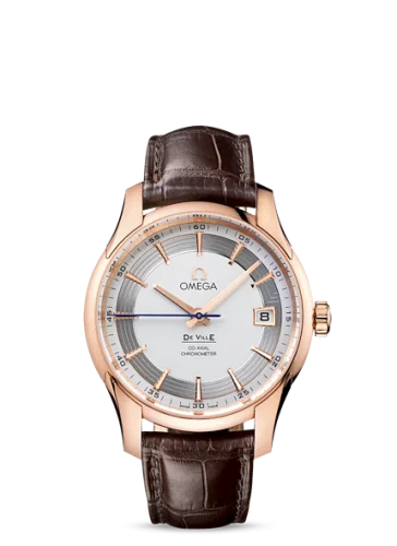 Omega - 431.63.41.21.02.001 De Ville Hour Vision Co-Axial Red Gold / Silver