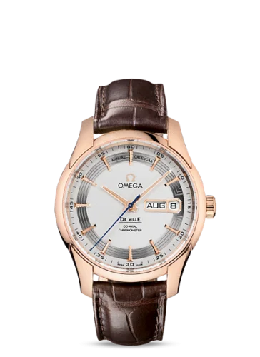 Omega - 431.63.41.22.02.001 De Ville Hour Vision Co-Axial Annual Calendar Red Gold / Silver / Alligator