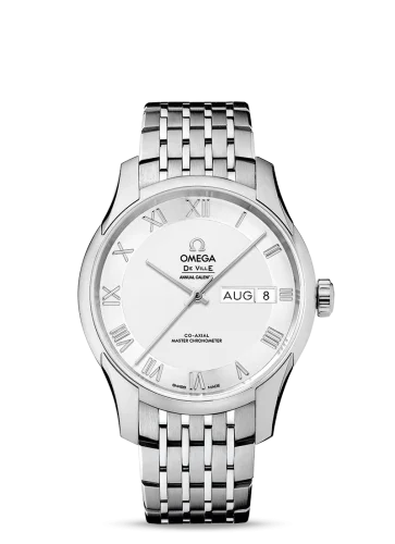 Omega De Ville Hour Vision Master Chronometer Annual Calendar Stainless Steel / Silver / Bracelet