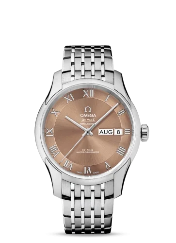 Omega Omega - 433.10.41.22.10.001 De Ville Hour Vision Master Chronometer Annual Calendar Stainless Steel / Brown / Bracelet