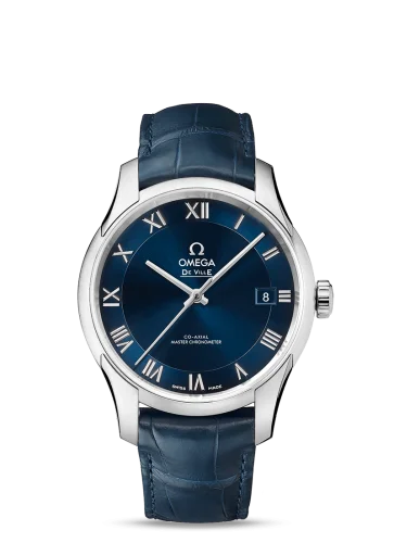 Omega - 433.13.41.21.03.001 De Ville Hour Vision Master Chronometer Stainless Steel / Blue
