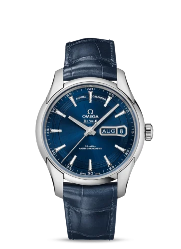 Omega De Ville Hour Vision Master Chronometer Annual Calendar Stainless Steel / Blue