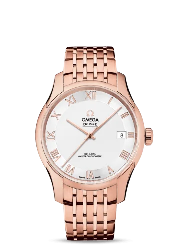 Omega - 433.50.41.21.02.001 De Ville Hour Vision Master Chronometer Sedna Gold / Silver / Bracelet