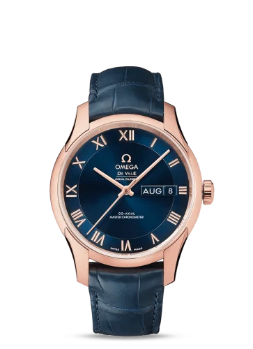 Omega De Ville Hour Vision Master Chronometer Annual Calendar Sedna Gold / Blue