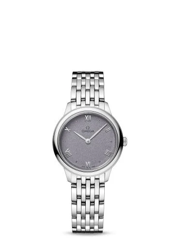 Omega - 434.10.28.60.03.001 De Ville Quartz 27.5 Stainless Steel / Lavender / Bracelet
