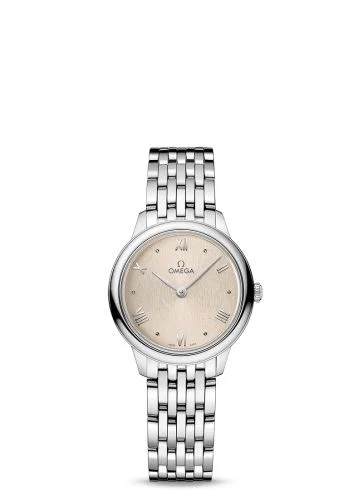 Omega - 434.10.28.60.09.001 De Ville Quartz 27.5 Stainless Steel / Beige / Bracelet