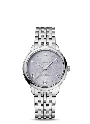 Omega - 434.10.34.20.03.001 De Ville Master Chronometer 34 Stainless Steel / Lavender / Bracelet