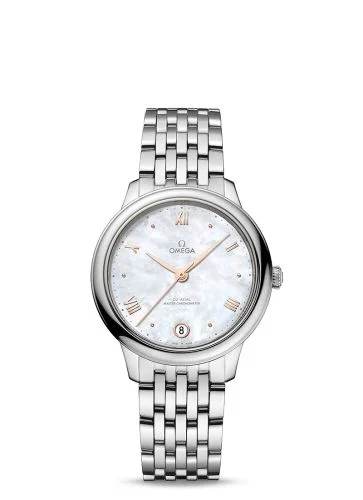 Omega - 434.10.34.20.05.001 De Ville Master Chronometer 34 Stainless Steel / MOP / Bracelet